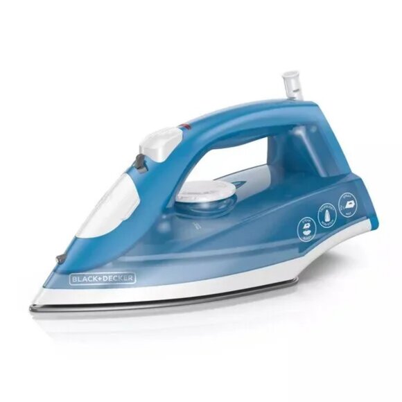 NEW BLACK+DECKER Variable Mist Steam Iron Non-Stick Sole Plate Pivoting 8ft Cord - Picture 1 of 3